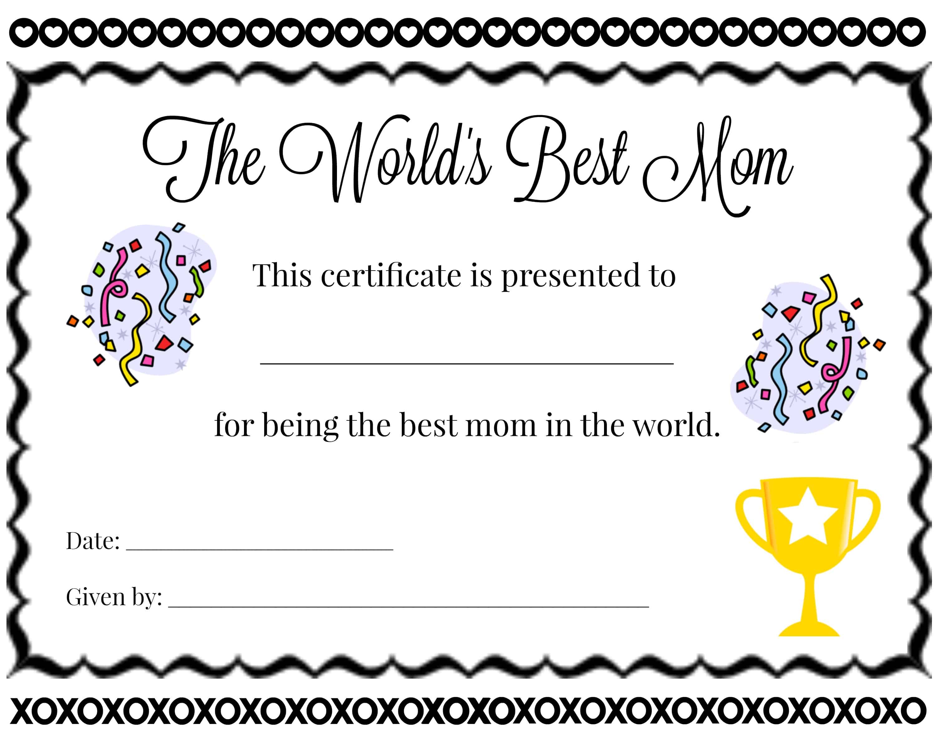 Birthday Certificate For Mom For Free 23