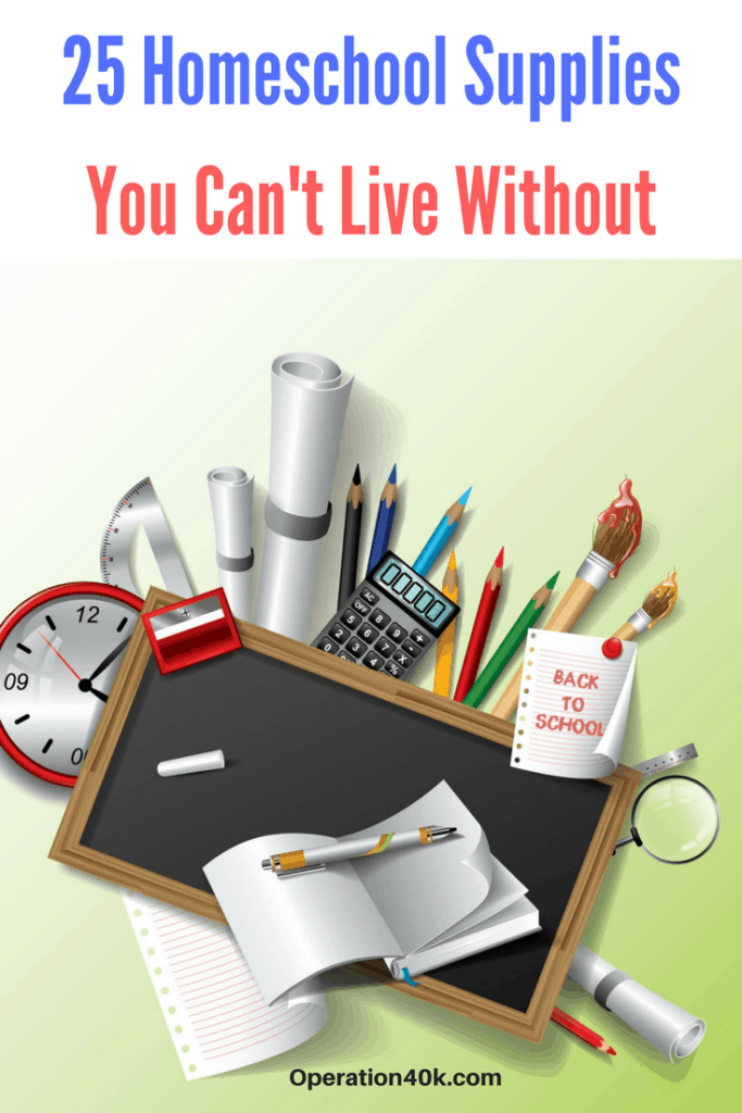 Check out our Top 25 Homeschool Supplies You Can't Live Without! This list includes all the best things to make homeschooling easier to manage!