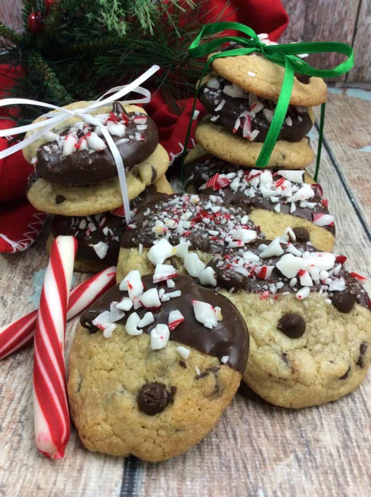 Candy Cane Chocolate Cookies