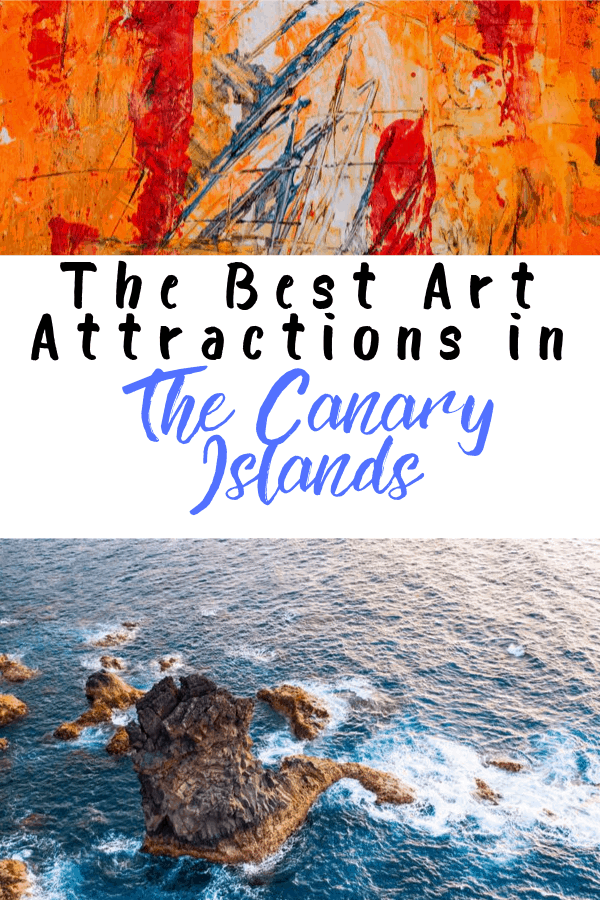 abstract art from the best art attractions in the canary islands with beach picture 